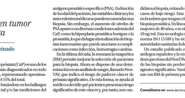 ProsTAV en tumor de próstata