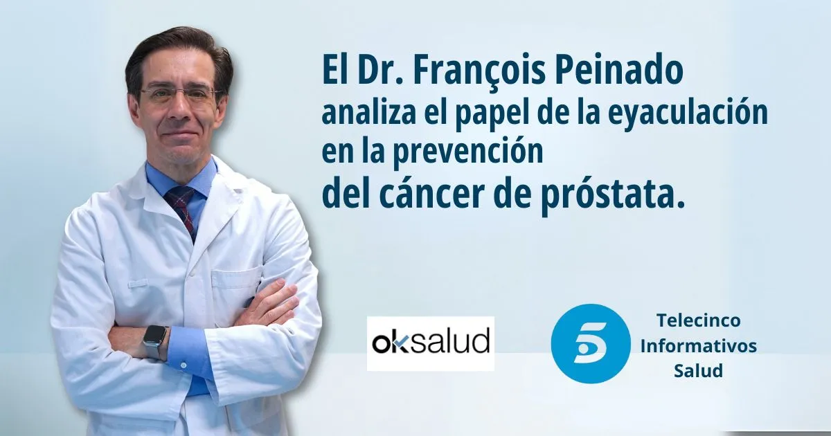 Imagen del Dr. Peinado con logos de OK Salud y Tele 5