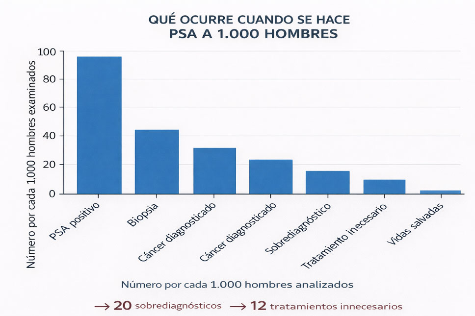 Gráfico de hombres examinados